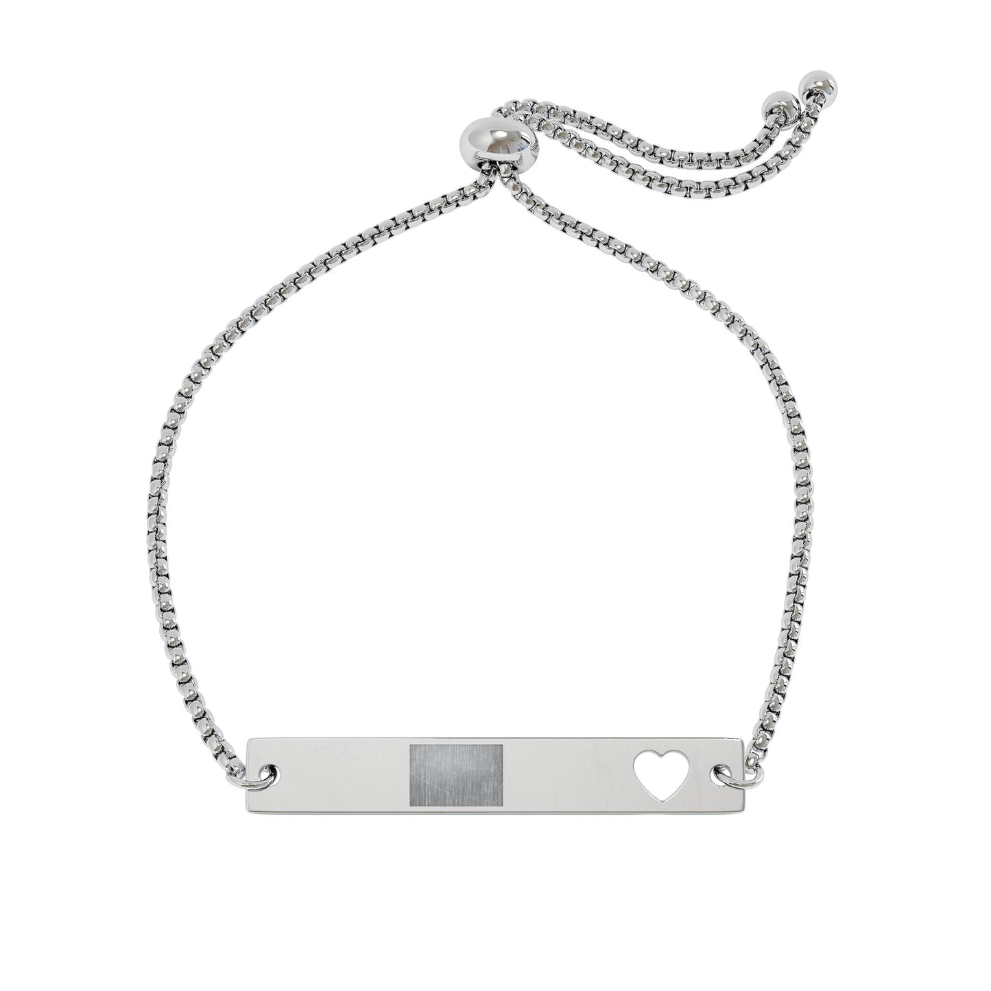 Engravable Heart Cutout Bar Bracelet — Heart Patient Alert