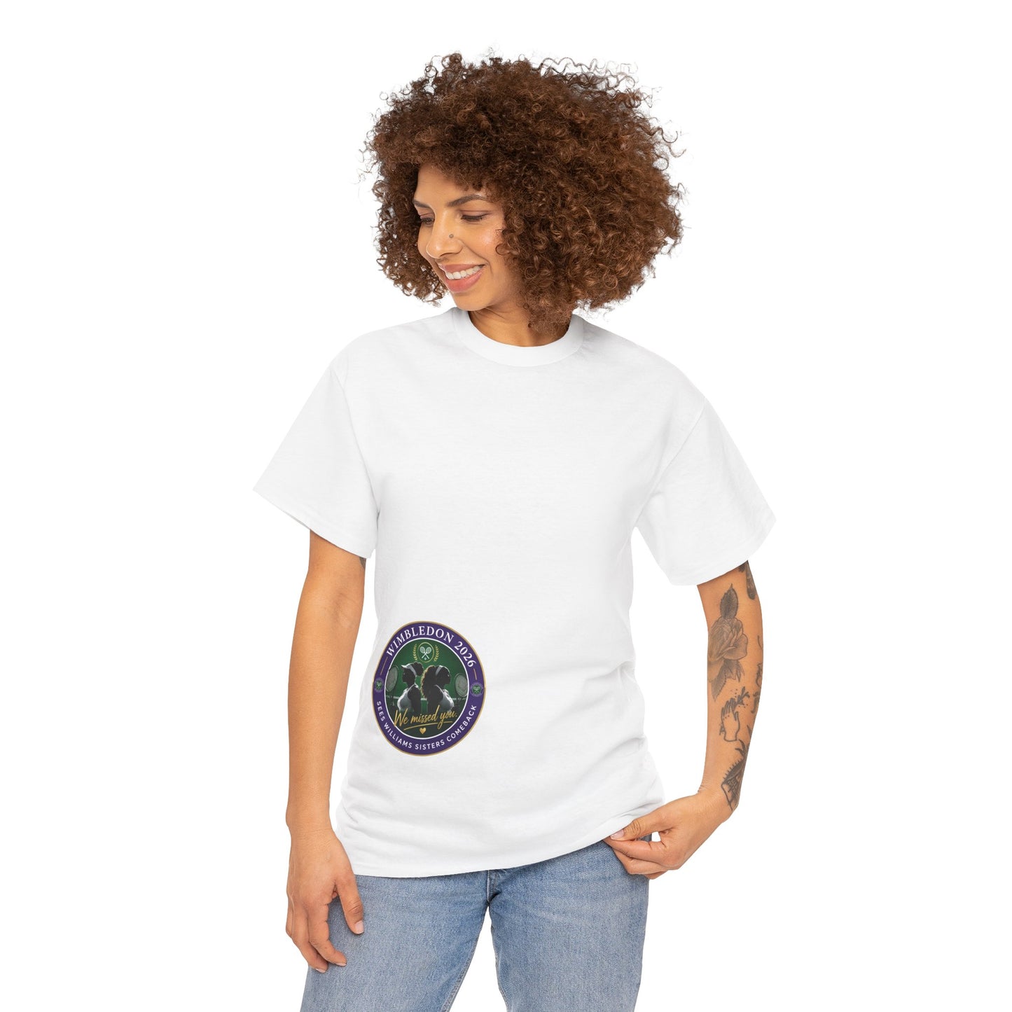 2026  Wimbledon - Tennis Logo T shirt _ Williams Sisters Comeback- We missed you